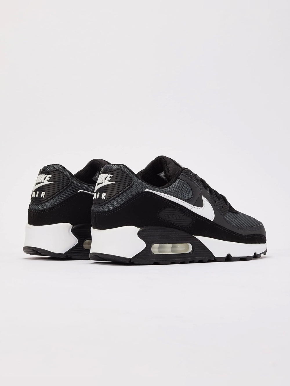 Youth Nike Black and White Air Max 90 Retro Sneakers